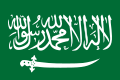 Bandera del Néyed desde 1921 hasta 1926, de la que se inspiró la bandera saudita actual. También fue la bandera oficial desde 1938 hasta 1973.