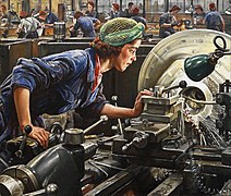 Ruby Loftus screwing a Breech-ring (1943) (Art. IWM LD 2850)