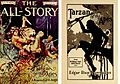 Capa da revista All-Story (Outubro de 1912) e Tarzan of the Apes (1914)