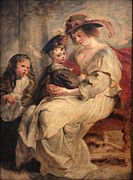 Helena Fourment with two of her children by Rubens, c. 1635, Louvre