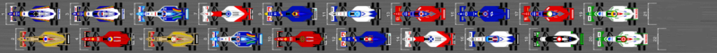 Schéma de la grille de qualification du Grand Prix du Brésil 1996