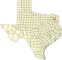 Locatie van Camp County in Texas