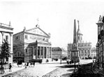 1837: Blick von Süden auf den Alten Markt, die Nikolaikirche noch ohne Kuppel