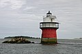 Duxbury Pier Light in Plymouth harbor.