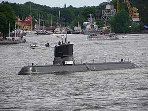 HMS Södermanland på besök i Stockholm 2010