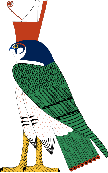 File:Horus as falcon (crowned).svg