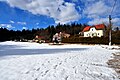 Waldlichtung mit früherem Ausflugsgasthaus „Wartburg“