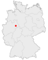 Lage der Stadt Paderborn in Deutschland