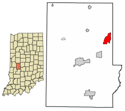 Location of Heritage Lake in Putnam County, Indiana.