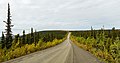 View of the non-paved road in Yukon.