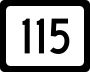 West Virginia Route 115 marker