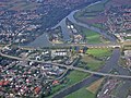 Luftaufnahme Wasserstraßenkreuz Minden in Minden, Kreis Minden-Lübbecke