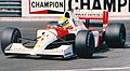 Ayrton Senna pilotando a McLaren MP4/6 no Grande Prêmio de Mônaco de 1991.