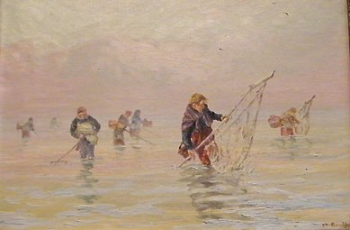 Pêche des crevettes, Berck, musée de France d'Opale Sud.