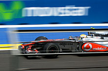 Photo de la McLaren MP4-25 de Lewis Hamilton à Valence