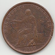 R240 Australia - Penny Token 1860 - A.G. Hodgson, Outfitter and Tailor, 13 Lonsdale West, Melbourne - reverse.jpg