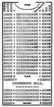 Seating chart, 1880s