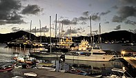 Antigua is a high end travel destination, as seen here in the marina of English Harbour...