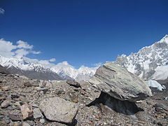 Glaziar harkaitzak Baltoro glaziarrean.