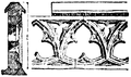 Балюстрада, готика, из собора Каркассона 1300-е годы, Nordisk familjebok