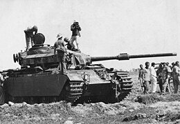 Indian Centurian tank being examined by journalists near Chawinda.jpg