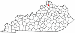 Location of Crittenden, Kentucky