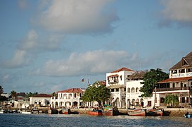 Le bord de mer de Lamu