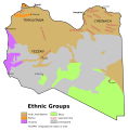 Image 13Ethnic composition of the Libyan population in 1974 (CIA map)   Arab and Arab-Berber   Berber   Tuareg   Toubou   Uninhabited (from Libya)