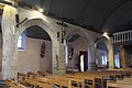 Saint-Nic : église Saint-Nicaise, vue intérieure d'un collatéral depuis la nef.