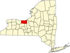 Locatie van Wayne County in New York