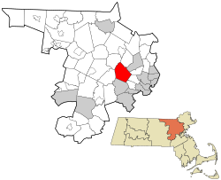 Location in Middlesex County in Massachusetts