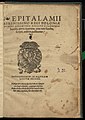 Epitalamii serenissimo regi Poloniae domino Sigismvndo Avgvsto 1543)