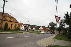 Road in Hluboké Mašůvky, Znojmo District.jpg