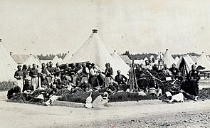 Photographie du campement des zouaves.