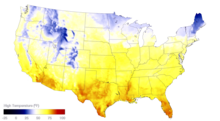 Above average temperatures across the United States in the 2011-12 winter