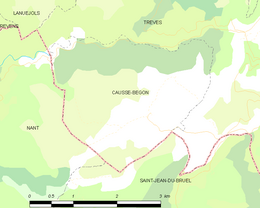 Causse-Bégon - Localizazion