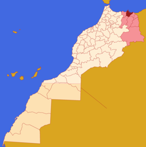 Localização da província em Marrocos