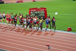 Robert Kajuga im 10.000-Meter-Lauf bei den Olympischen Sommerspielen 2012 in London