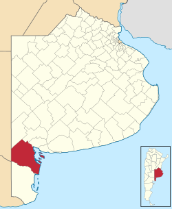 location of Villarino Partido in Buenos Aires Province