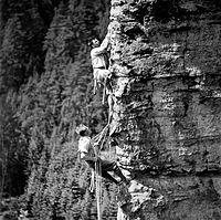 Skalák, Maják – Gotická hrana, lezci Svatoš a Cerman, 7. jún 1959