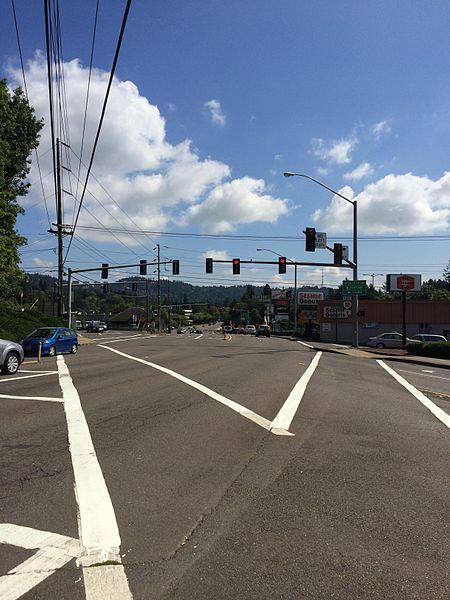 File:Intersection of Oregon Routes 10 and 210 in Raleigh Hills, OR.jpg