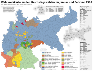 Wahlkreise der Reichstagswahlen 1907