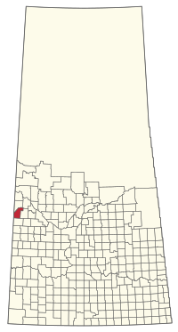 Location of the RM of Manitou Lake No. 442 in Saskatchewan