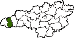 Location of Uljanovka Rajon in Kirovohrad Oblast