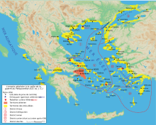 Map athenian empire 431 BC-fr.svg