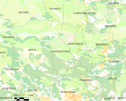 Châteaudouble - Localizazion