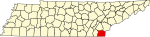 State map highlighting Polk County