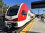 Caltrain KISS train at San Jose Diridon station in San Jose, California