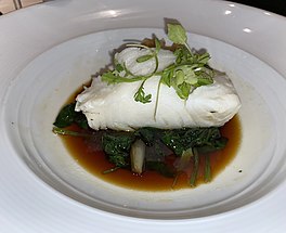 Chilean sea bass cooked "Hong Kong" style from Eddie V's in Fort Lauderdale, FL