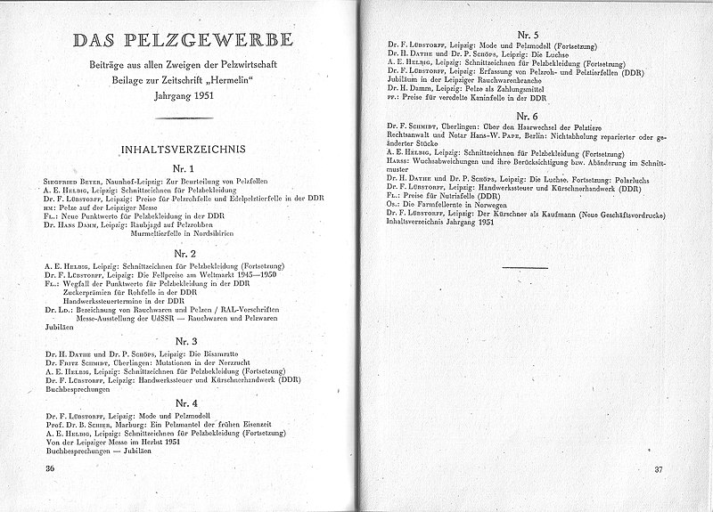 File:Das Pelzgewerbe 1951, Inhaltsverzeichnis.jpg